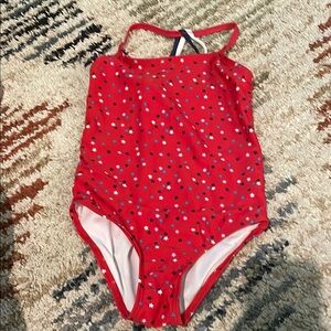 OshKosh B'gosh Red and White One Piece Swimsuit